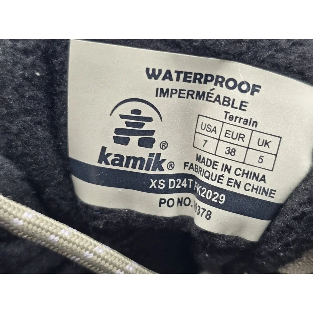 Kamik Women's Terrain Fall Shoes Waterproof -suede Upper - Gray Green - Sz 7 NIB